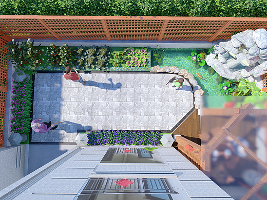 一楼住户的小院子