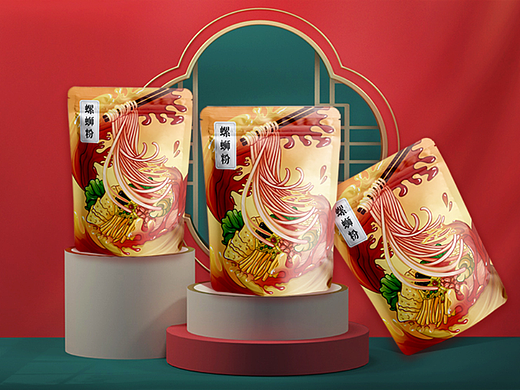 螺蛳粉包装设计插画（个人主页-ZNjI5NjI5OTY=） - 创作习作 - 站酷设计师是蓝小仙啊原创素材 - 站酷ZCOOL