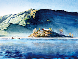 晨雾中的泸沽湖——云南