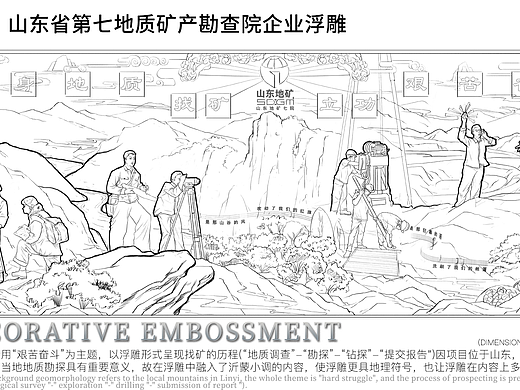 浮雕丨山东地矿企业浮雕墙设计