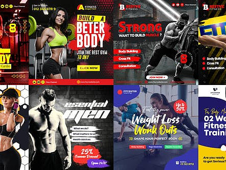 AE模板 | 创意运动跑步锻炼健身房开业宣传片动画