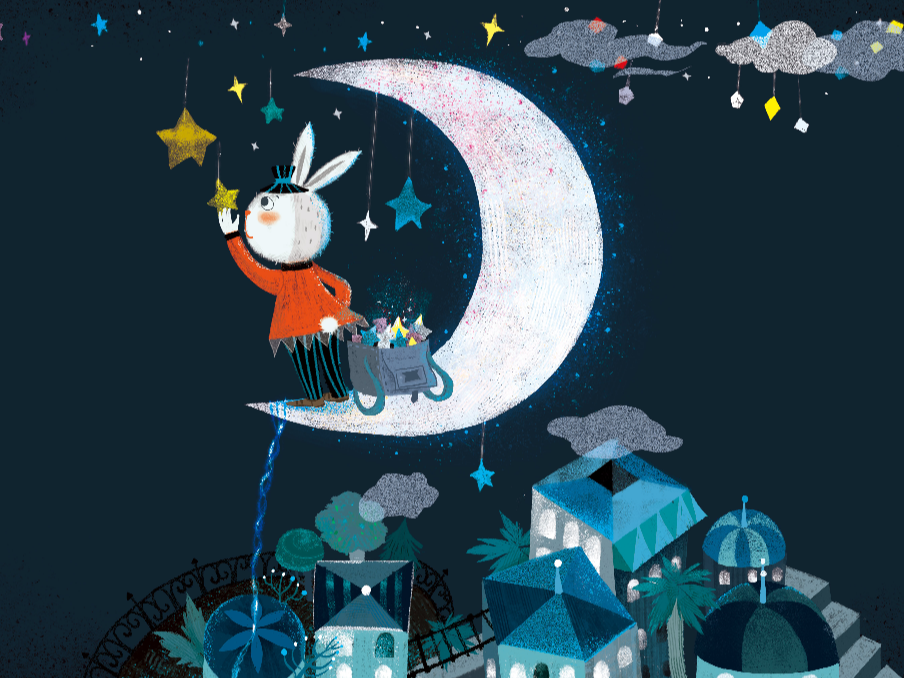 《种星星的魔法兔子》童话插图_M松茸-站酷ZCOOL