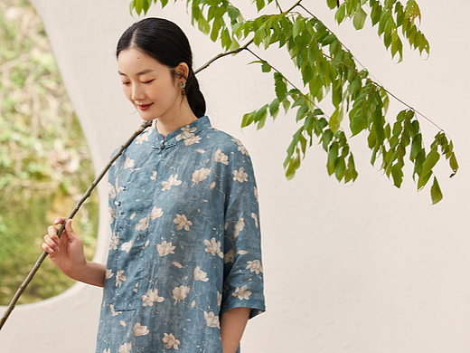 电商中式女装LOOK