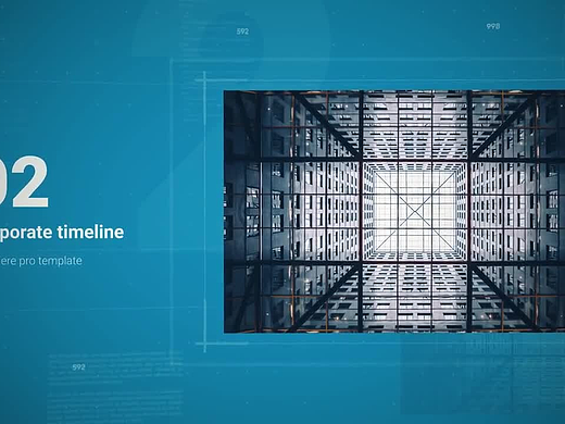 PR模板|简洁文本优雅动画经典时间线公司历程LOGO演绎