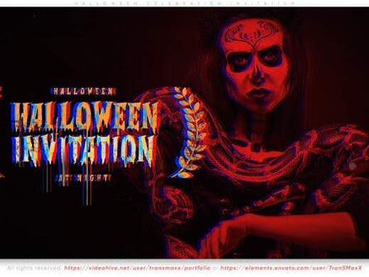 AE模板 | 黑暗恐怖风格万圣节标题介绍万圣节庆典片头