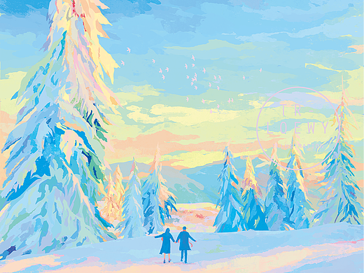 冬雪无风晴朗（含步骤）