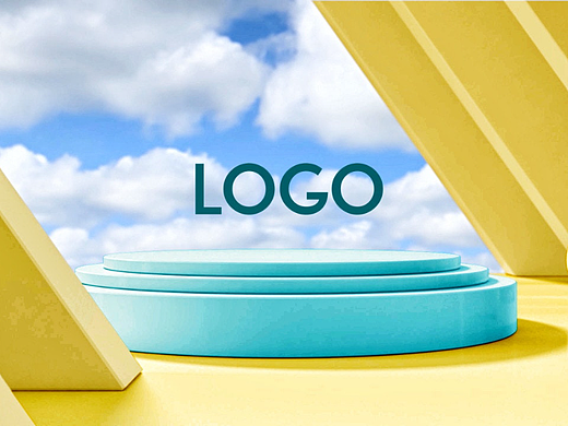 AE模板 | 优雅清新时尚抽象讲台展示标志片头