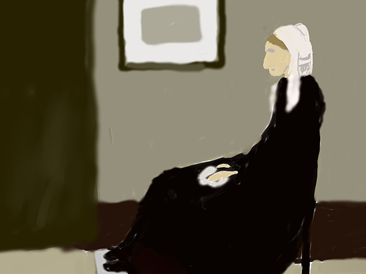 世界名画模仿-艺术家母亲