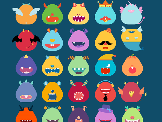 小怪兽图标表情包