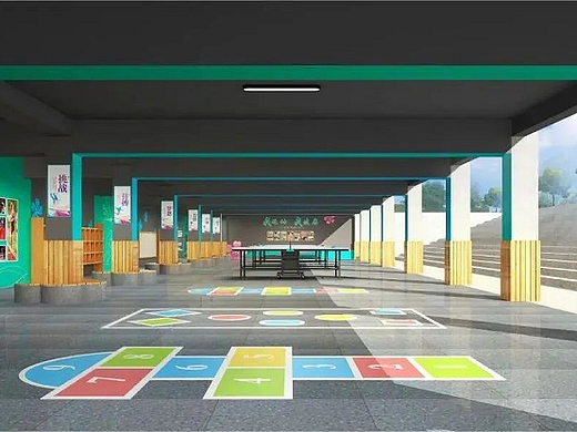 河南学校架空层设计-学校形象的展示之地