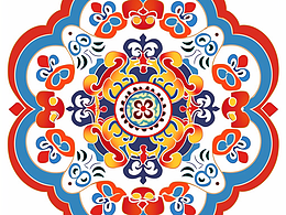 AI生成传统圆形纹样