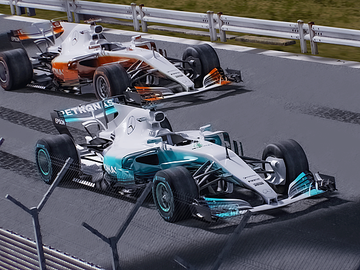 F1梅赛德斯W05赛车-CGI