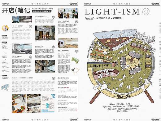 城市自然公园，Light-Cal餐饮店主视觉、菜单设计