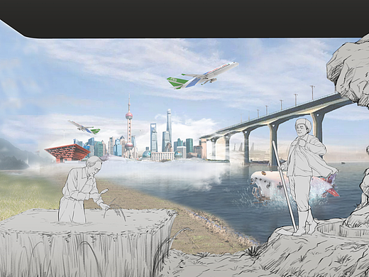 艺术场景-袁隆平、黄大发场景设计