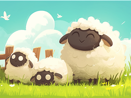 累了就躺着看看羊吧