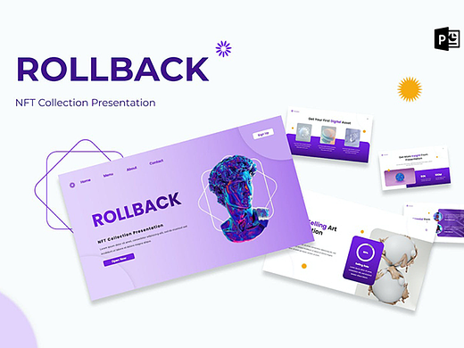 30页渐变紫色精美大气企业商务合作多用途国外PPT模板