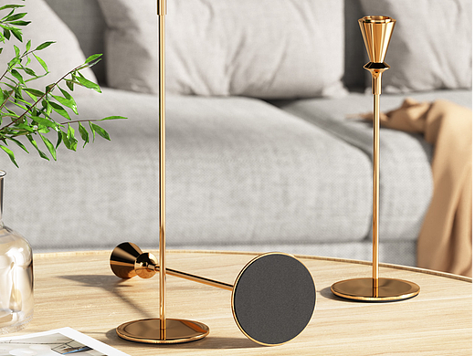 金色烛台 | 产品静物渲染