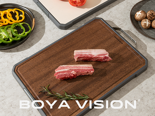 厨具摄影 ｜健康木纹不锈钢双面菜板 X BOYA 视觉