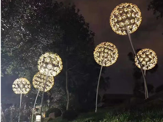 大型商业广场户外景观亮化LED蒲公英灯雕塑装置铭星厂