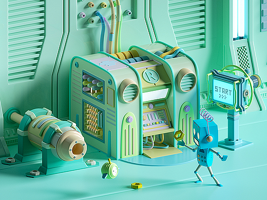 练习丨记录C4D学习~造一个机器