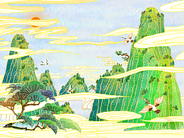手绘风景