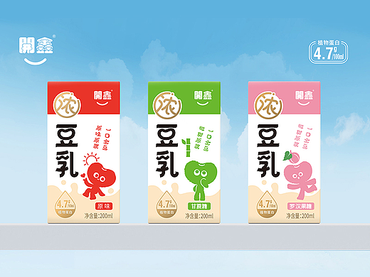 開鑫濃豆乳包裝設(shè)計（個人主頁-ZNjY2NjQyMzI=） - 包裝 - 站酷設(shè)計師熊臉BABY娃原創(chuàng)素材 - 站酷ZCOOL