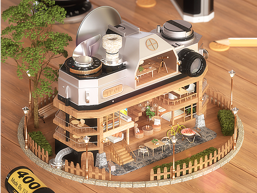 相机场景c4d建模