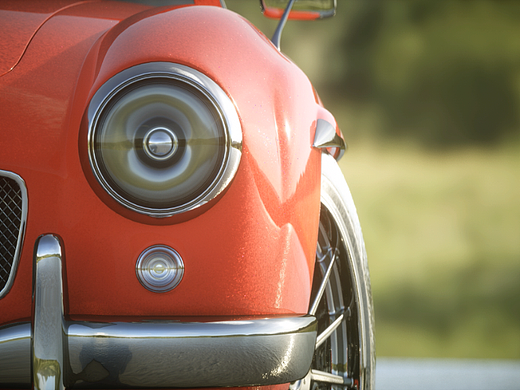 C4D-OC 复古小汽车渲染