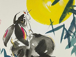 兔水墨画 21 - 30