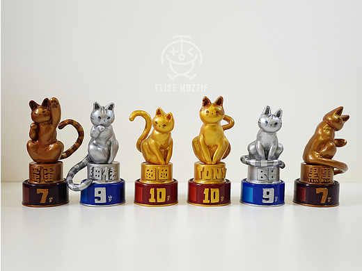 【猫奴馆】石塑-猫猫生日奖杯