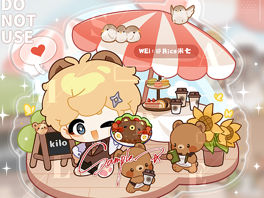 【Q版】二头身卡通单人物场景设计合集