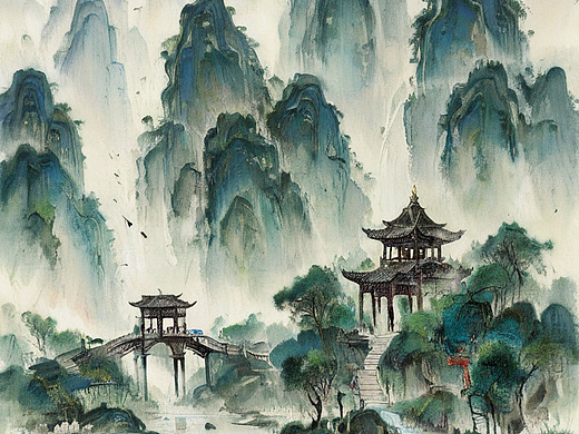 小橋流水人家（個人主頁-ZNjgwMTU5NjQ=） - AI作品 - 站酷設(shè)計師南兮一小只原創(chuàng)素材 - 站酷ZCOOL