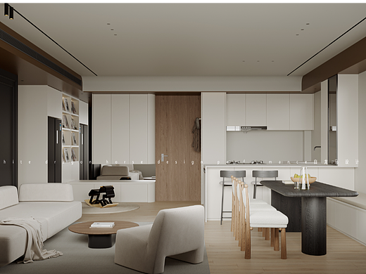 现代客餐厅-白龙马效果图
