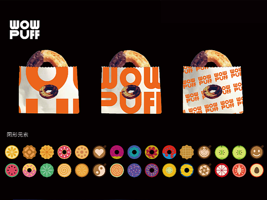 WOWPUFF烘焙面包甜品店品牌展板设计