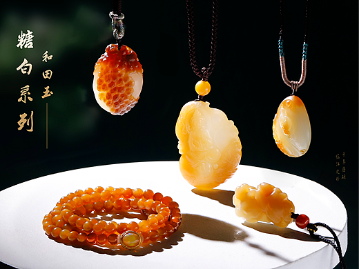 和田玉糖白雕件系列