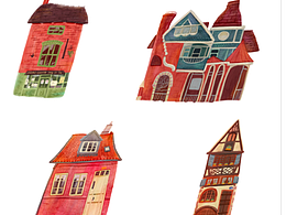 小房子插画