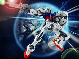 万代EG 1/144 强袭高达  实拍+AI 完稿