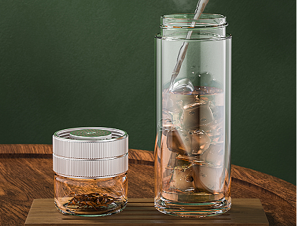 双层玻璃杯-建模渲染-产品详情页设计