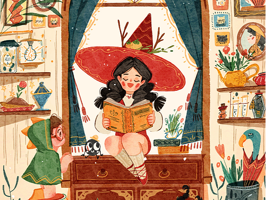 魔女系列03：原创插画-魔女故事会