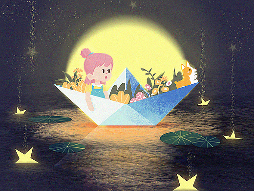 天气插画（繁星）#y园糖插画打卡21天#day20