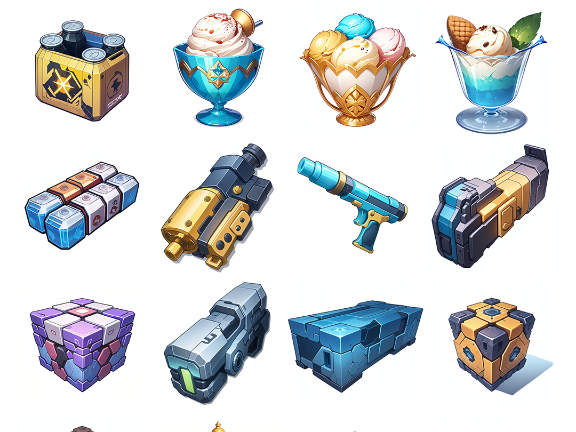 关于2d图标的模型上新(XL版本)_游戏AI研究所-站酷ZCOOL