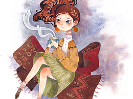 插畫習作——橘子暖茶