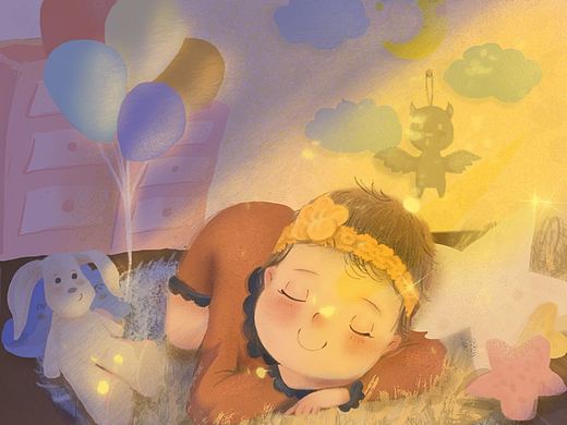 《睡》（個人主頁-ZNjE4NDE5NjA=） - 繪畫 - 站酷設(shè)計師一粒橙子jessie原創(chuàng)素材 - 站酷ZCOOL