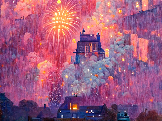 AI绘画档案馆｜烟花