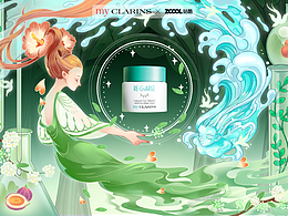 MyCLARINS「好食肌长绽放」插画创作《循环·共生》