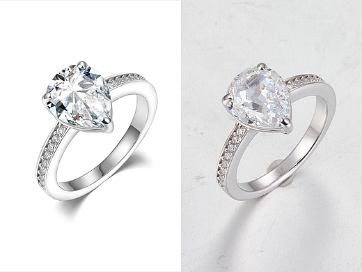 首饰珠宝拍摄 戒指白底精修拍摄电商拍摄