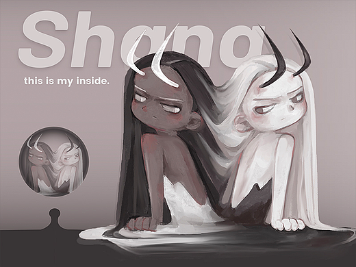 插画角色设计-SHANA