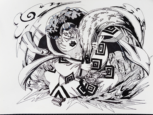 针管笔手绘《海侠甚平》