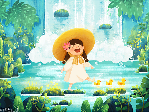 夏天的女孩（个人主页-ZNjAzNDg3MDA=） - 绘本 - 站酷设计师杨霸天板栗回收处原创素材 - 站酷ZCOOL