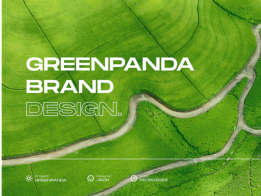 绿色熊猫品牌标识设计